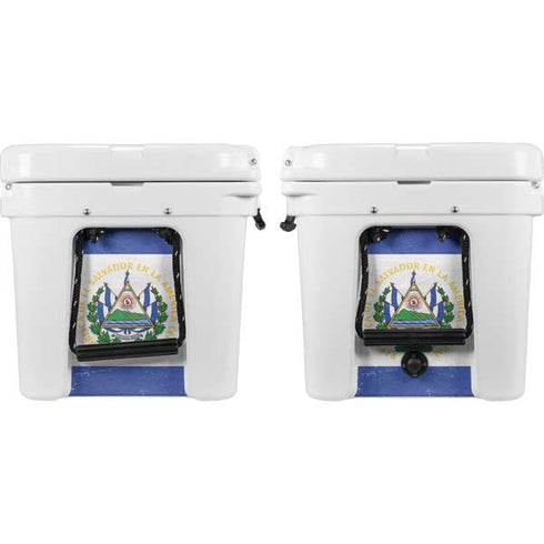 El Salvador Flag Distressed YETI Tundra 35 Hard Cooler Skin