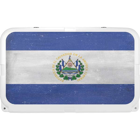El Salvador Flag Distressed YETI Tundra 45 Hard Cooler Skin