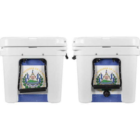 El Salvador Flag Distressed YETI Tundra 45 Hard Cooler Skin