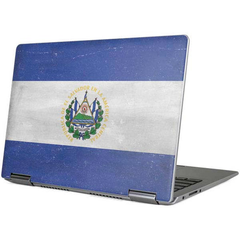 El Salvador Flag Distressed Yoga 710 14in Skin