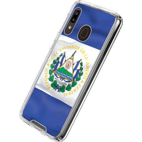 El Salvador Flag Galaxy A30 Clear Case