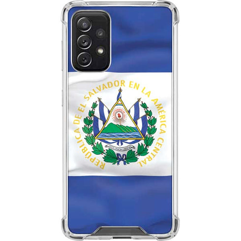 El Salvador Flag Galaxy A72 5G Clear Case