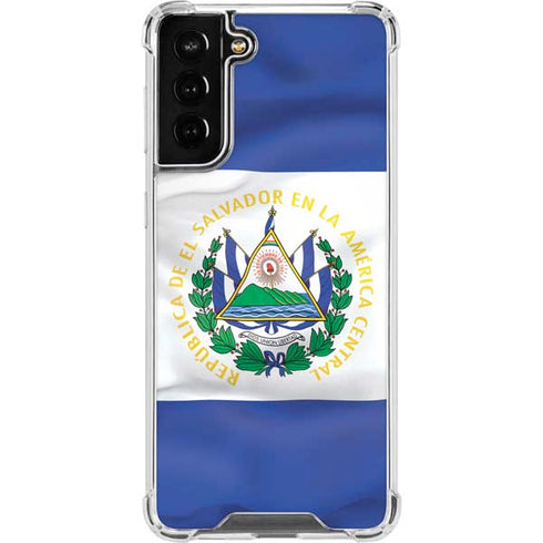 El Salvador Flag Galaxy S22 Plus Clear Case