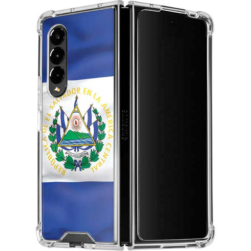 El Salvador Flag Galaxy Z Fold4 5G Clear Case