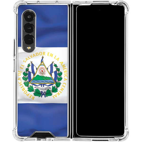 El Salvador Flag Galaxy Z Fold4 5G Clear Case