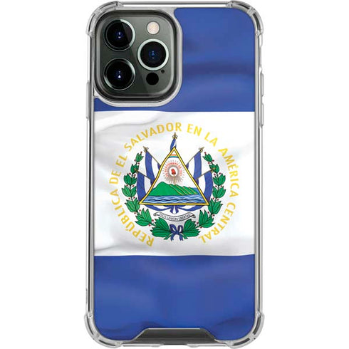 El Salvador Flag iPhone 14 Pro Max Clear Case
