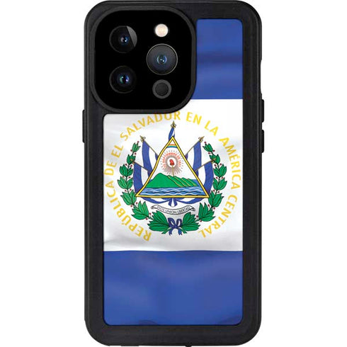 El Salvador Flag iPhone 14 Pro Waterproof Case