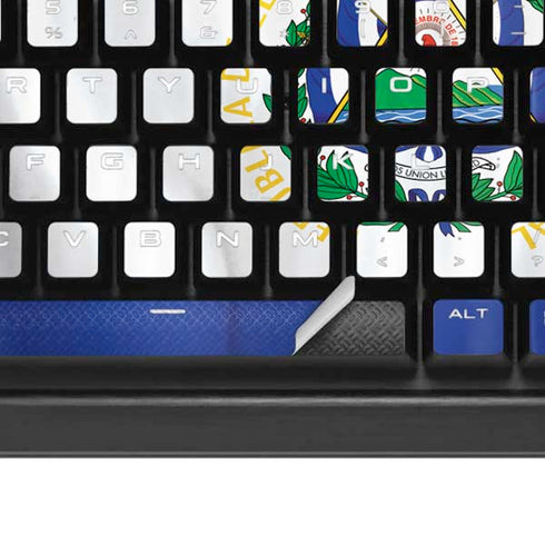 El Salvador Flag K95 RGB PLATINUM Mechanical Gaming Keyboard Skin