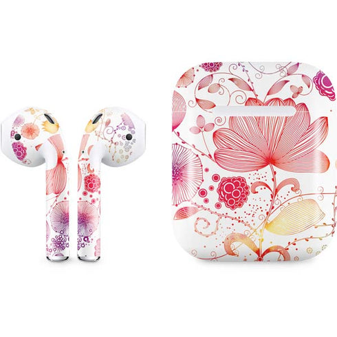 Elegant Flowers Apple AirPods Skin