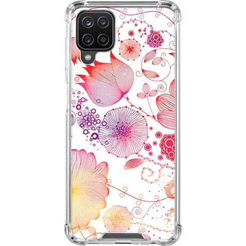Elegant Flowers Galaxy A12 Clear Case