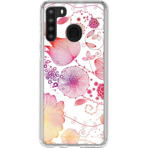 Elegant Flowers Galaxy A21 Clear Case