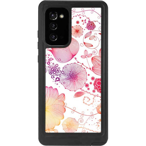 Elegant Flowers Galaxy Note20 5G Waterproof Case