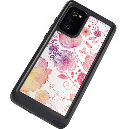 Elegant Flowers Galaxy Note20 5G Waterproof Case