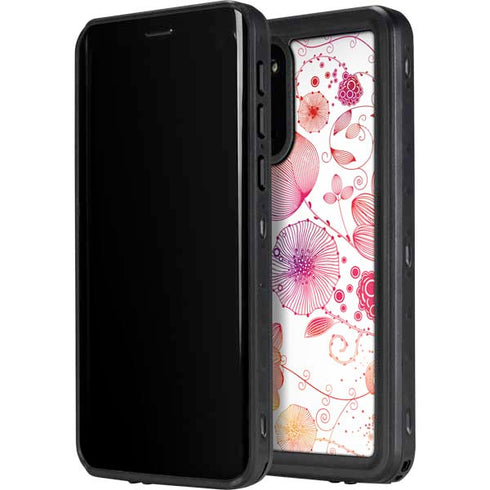 Elegant Flowers Galaxy S20 Waterproof Case