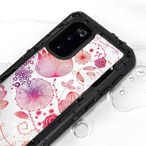 Elegant Flowers Galaxy S20 Waterproof Case