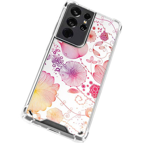 Elegant Flowers Galaxy S21 Ultra 5G Clear Case
