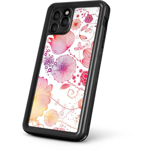 Elegant Flowers iPhone 11 Pro Max Waterproof Case