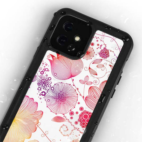 Elegant Flowers iPhone 12 Mini Waterproof Case