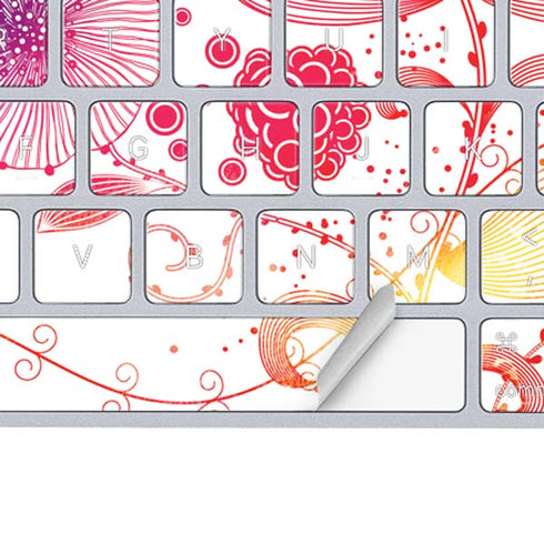 Elegant Flowers Magic Keyboard Skin