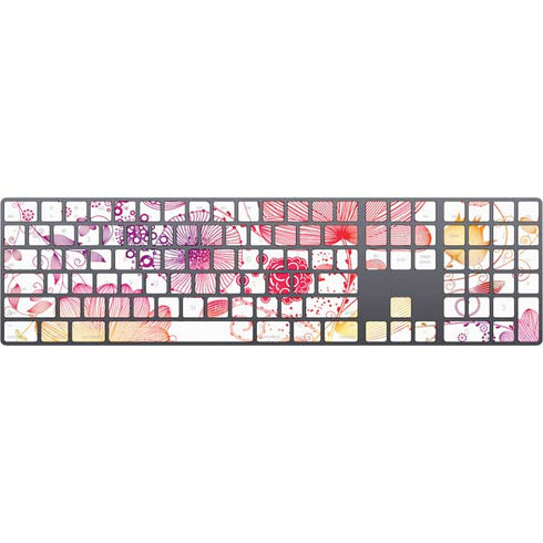 Elegant Flowers Magic Keyboard with Numeric Keypad Skin