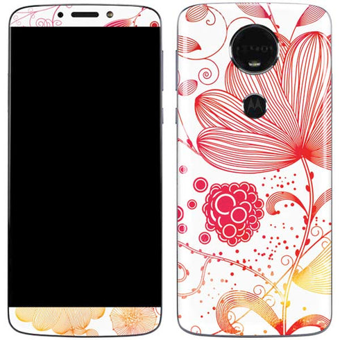 Elegant Flowers Moto E5 Plus Skin