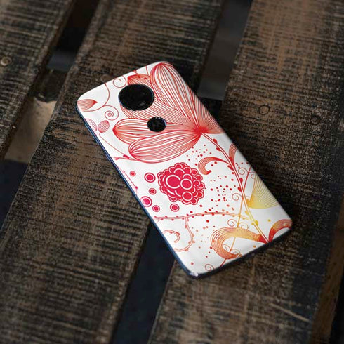 Elegant Flowers Moto E5 Plus Skin