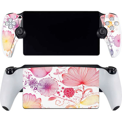 Elegant Flowers PlayStation Portal Remote Player Skin