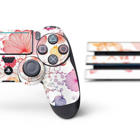 Elegant Flowers PS4 Pro Bundle Skin