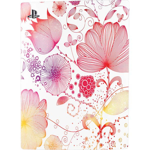Elegant Flowers PS5 Console Skin