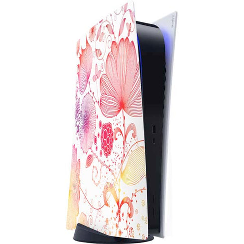 Elegant Flowers PS5 Digital Edition Console Skin