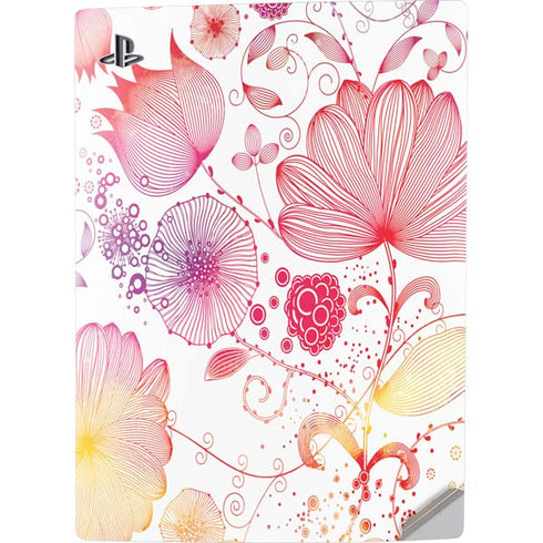 Elegant Flowers PS5 Digital Edition Console Skin