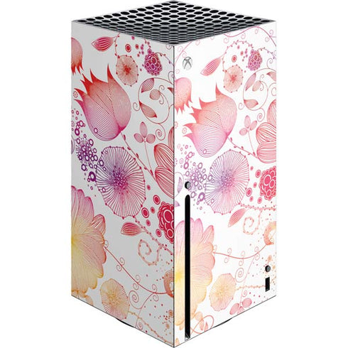 Elegant Flowers Xbox Series X Console Skin