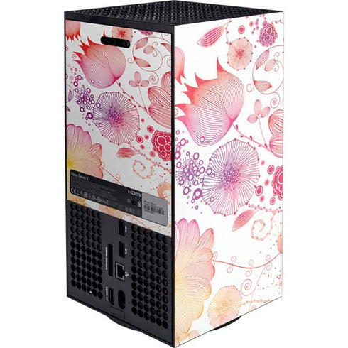 Elegant Flowers Xbox Series X Console Skin