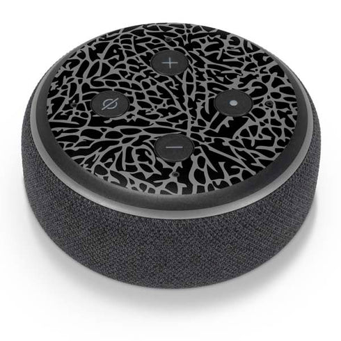 Elephant Print Black Amazon Echo Dot Skin