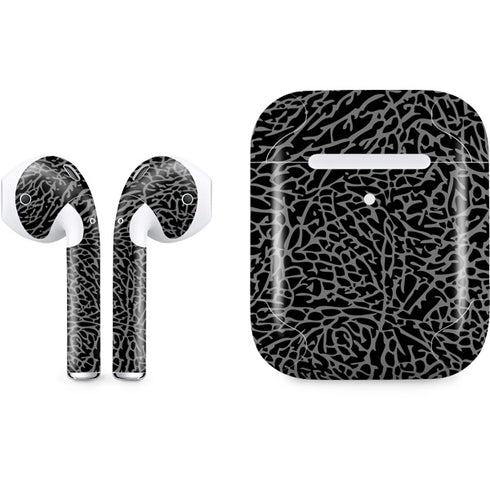 Elephant Print Black Apple AirPods 2 Skin