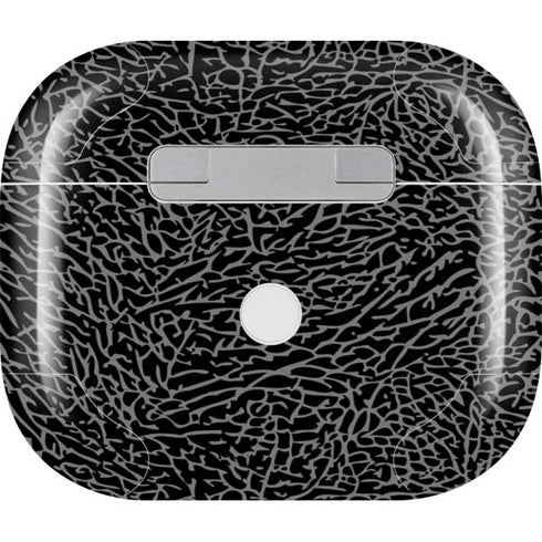 Elephant Print Black Apple AirPods (3rd Gen 2021) Skin