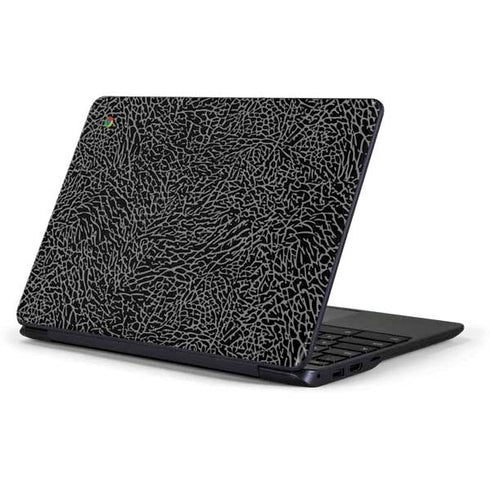 Elephant Print Black Samsung Chromebook Skin