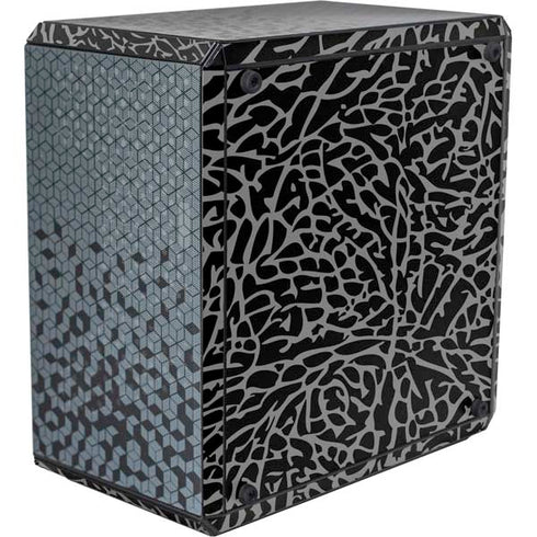Elephant Print Black Cooler Master MasterBox Q300L Mini Tower Skin