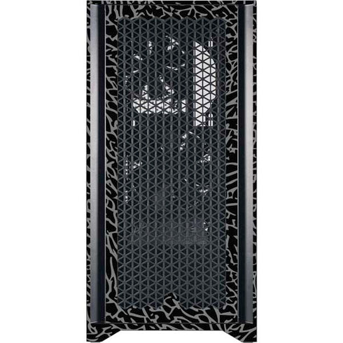 Elephant Print Black Corsair 4000D Tempered Glass Mid-Tower ATX Case Skin