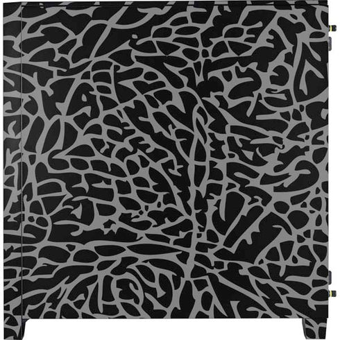 Elephant Print Black Corsair 4000D Tempered Glass Mid-Tower ATX Case Skin