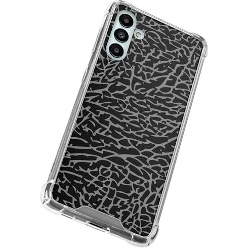Elephant Print Black Galaxy A13 5G Clear Case