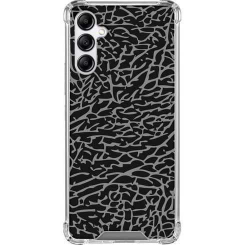 Elephant Print Black Galaxy A14 5G Clear Case