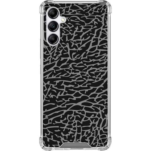 Elephant Print Black Galaxy A15 5G Clear Case