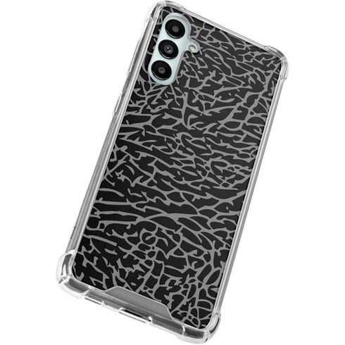 Elephant Print Black Galaxy A15 5G Clear Case