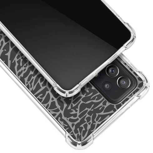 Elephant Print Black Galaxy A52 5G Clear Case
