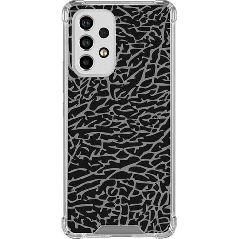 Elephant Print Black Galaxy A53 5G Clear Case