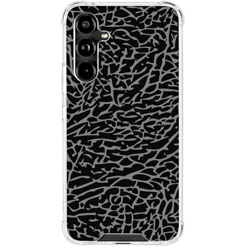 Elephant Print Black Galaxy A54 5G Clear Case
