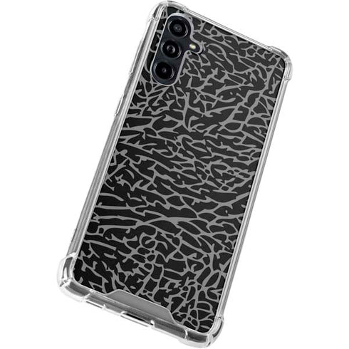 Elephant Print Black Galaxy A54 5G Clear Case