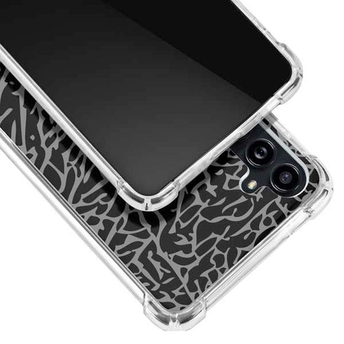 Elephant Print Black Galaxy A54 5G Clear Case