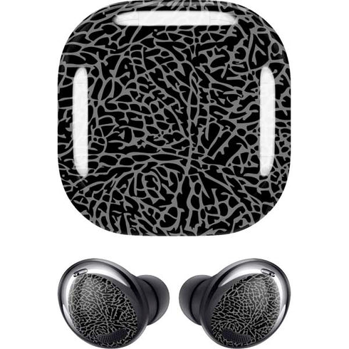 Elephant Print Black Galaxy Buds Pro Skin